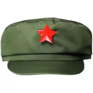 Excedente Chino PLA Ejército Tipo 65 Gorra Sombrero Verde XL y Alfileres de Estrella de Cinco Puntas - Imagen 1 de 5