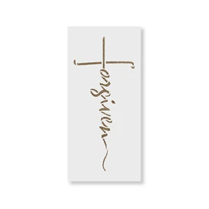 Plantilla Forgiven Cross - Plantillas Mylar duraderas y reutilizables - Imagen 1 de 5
