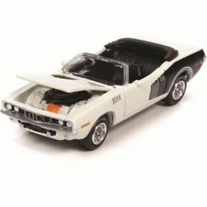 1971 Plymouth Cuda Convertible White *RR* Johnny Lightning Muscle Class 1:64