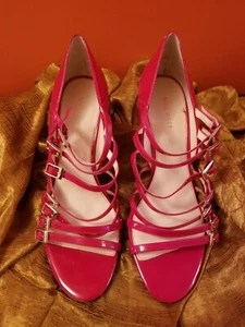 BN NINE WEST BRIGHT RED STRAPPY SANDALS, Size 9 M - Bild 1 von 4