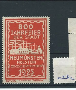 wbc. - CENICIENTA/PÓSTER - CE82 - EUROPA - 800 ANIVERSARIO NEUMUNSTER HOLSTEIN 1925 - Imagen 1 de 1