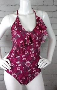 Joyfolie Mia Joy Floral Ruffled Swimsuit Magenta XL - Bild 1 von 6