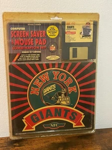 Vintage NFL New York Giants Screen Saver & Mouse Pad 1996 3,5 disco #41 - Foto 1 di 7
