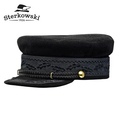 Cappello skipper lana Sterkowski HAMBURG pescatore picco principe Enrico - Immagine 1 di 4