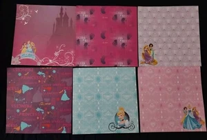 40 Blatt Disney Prinzessin und Fee & Minnie 12x12 Papier Posten - Bild 1 von 7