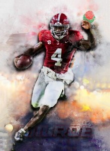 Jalen Milroe #1 Sketch Card Limited 1/10 John Rudolph Signed Alabama Playoff