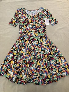 Lularoe Colorido Pájaro Ropa Grande Mujer Nicole Giro Loros Tucanes Nuevo con Etiquetas - Imagen 1 de 5