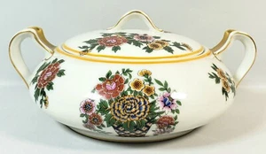 HAVILAND Limoges Floral Covered Sugar Bowl With Lid | Porcelain | France - Picture 1 of 5