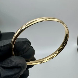 Vintage massiver 14k Gold Armreif / 7,99 Gramm / 2,25" breit / 5,5 mm breit / hohl - Bild 1 von 12