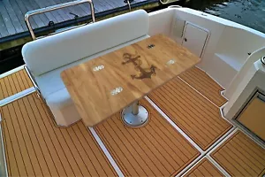 Handcrafted Foldable Oak and Beech Wood Table Top, Marine Boat and Caravan Table - Picture 1 of 12