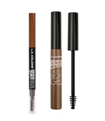 批量 2 件 洛杉矶 彩色深金色眉胶 + 铅笔 — 第 1/4 张图片