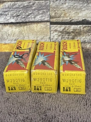 (3) Bosch W290T16 Spark Plugs New Old Stock HTF Vintage New In Box - Image 1 of 3