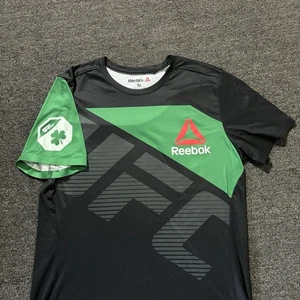 Reebok UFC Connor McGregor Mens Walkout Jersey Shirt Top XL (XLARGE) Black Green - Picture 1 of 9