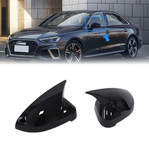Für Audi A4 B9 A5 F5 2016-2025 Zusatz Außenspiegel Kappe Abdeckung ABS Glanz Schwarz - Bild 1 von 12