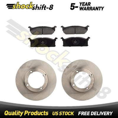 Front Disc Rotors Brake Pads for Geo Metro 1.0L 1989 1990 1991 1992 1993 1994 - Image 1 of 4