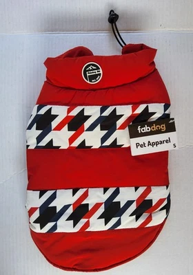 Fabdog Pet Apparel Nylon & Polyester Vest. Red, White, Blue, and Black-Small - Image 1 of 2