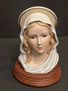 1960s~ 88036 Marks Rosenfeld Virgin Mary Madonna Porcelain/Bisque Bust Figurine - Picture 1 of 9