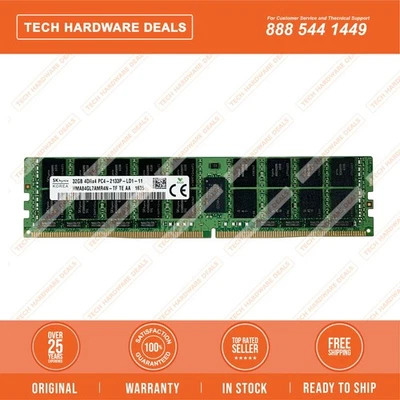 HMA84GL7MMR4N-TF    Hynix 32GB PC4-17000 DDR4-2133MHz ECC CL15 288-Pin LRDIMM 1. - Image 1 of 2