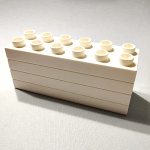 Lego Duplo White Thin Bricks x4 Blocks 2x6 C4 - Picture 1 of 1