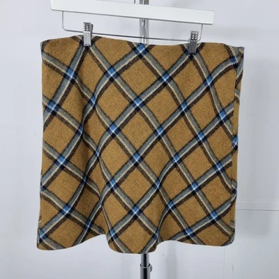 HOBBS Moon Ladies Brown & Blue Tweed Short Skirt Size UK 16 - Image 1 of 4