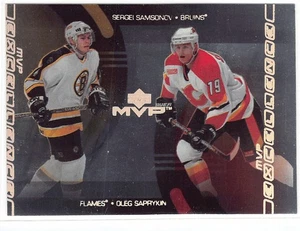 2000-01 Upper Deck MVP Excellence #ME3 Sergei Samsonov/Oleg Saprykin - Picture 1 of 2