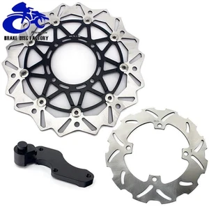 For Kawasaki KX 125 250 Oversize Brake Disc Rotors Bracket KX125 KX250 03 04 05 - Picture 1 of 10