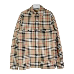 BURBERRY Classic Shirt Jacket Back Boa Beige sizeXS Used - Picture 1 of 10