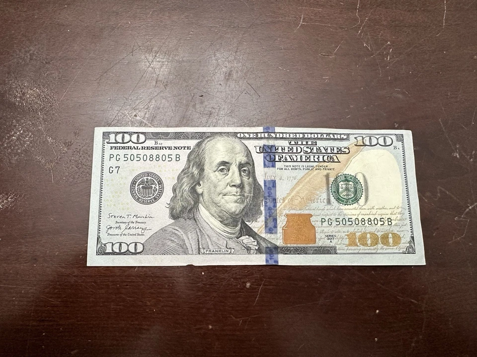 Fancy Serial Number US $1 Dollar Bill PG50508805B Trinary! - Image 1 of 1