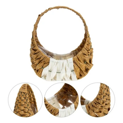  Übertopf Korb Blumenkörbchen Gartenkorb Rattan Gewebter Blumenkorb - Bild 1 von 4