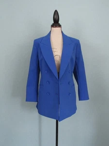 Size: M - EXPRESS Blazer Jacket Blue Double-Breasted NWT Wide Lapel Women - Picture 1 of 12