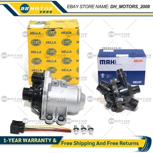 Electric Engine Water Pump + Thermostat for BMW N54 N55 3.0L 135i 335i X3 X5 - Picture 1 of 7