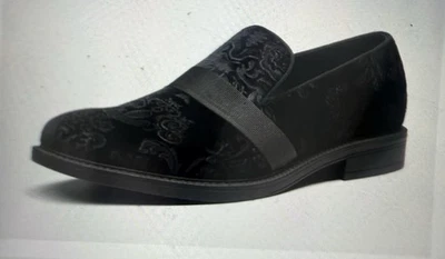 Bruno Marc Men's Velvet Tuxedo Dress Shoe With Paisley Print  Men Size 14 - Image 1 of 4