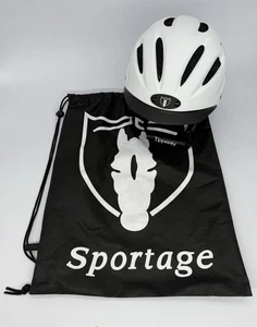 Tipperary Sportage 8500 Riding Helmet White Large 7-7 1/8 56-57cm Excellent Cond - Picture 1 of 10