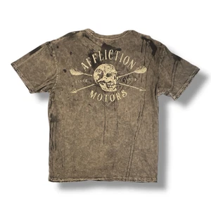 Affliction Y2K Reversible T-Shirt Distressed Size Extra Extra Large - Picture 1 of 9