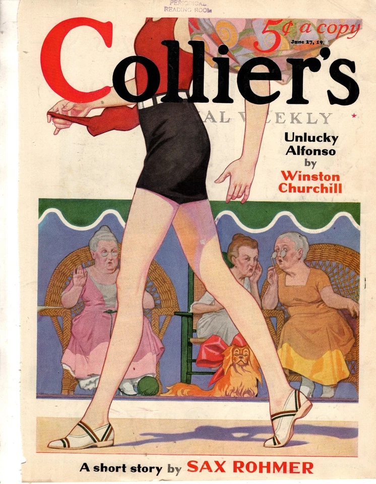 1931 Colliers June 27 - Frank Buck-Mouse Deer; Newton Baker; Churchill; Oil - Image 1 of 1