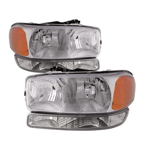 Headlight Pair For GMC Trucks and SUVs Halogen Headlamp Right And Left Side - Picture 1 of 7