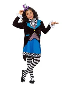 Smiffys Deluxe Little Miss Hatter Costume, with Dress, Mul (Size S) - Picture 1 of 6