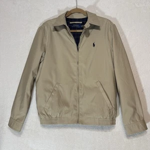 NEW Polo Ralph Lauren Mens Bi-Swing Windbreaker Jacket Small Khaki Full Zip $168 - Picture 1 of 13