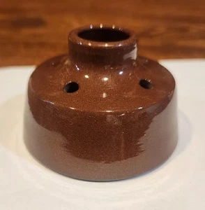 Vintage Colonial Williamsburg Redware Ceramic 5 Quill Hole Ink Well Unused 1992 - Picture 1 of 2