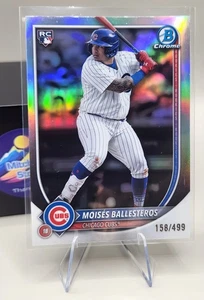 2025 Bowman Chrome ⚾Moises Ballesteros #42😎 Refractor /499 RC Chicago Cubs - Picture 1 of 3