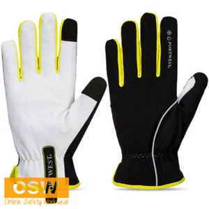 Unisex Safety PW3 Water Resistant Thermal Insulated Leather palm Winter Gloves - Foto 1 di 4