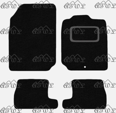 CONJUNTO DE TAPETES DE ASSOALHO DE CARRO TAPETE PRETO TOTALMENTE PERSONALIZADO COMPATÍVEL COM NISSAN MICRA CC 2005 A 2009 - Imagem 1 de 4