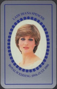 Playing Cards Single Card Old Vintage * LADY DIANA PRINCESS DI Royal Marriage C - Picture 1 of 3