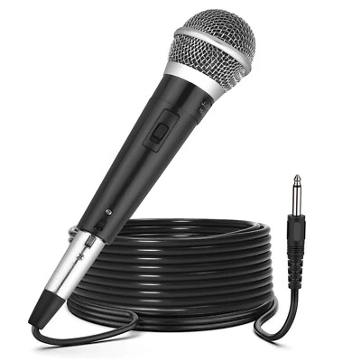 10Ft Wired Handheld Dynamic Microphone Professional 1/4" Mic for Karaoke Speech - Image 1 of 4