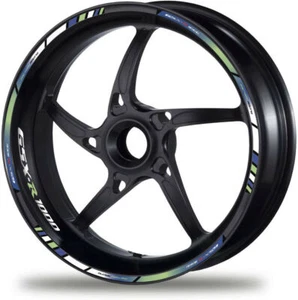 Suzuki GSX-R1000 Motorcycle Wheel Decals Rim Stickers - GSXR 1000 Sea Water Blue - Picture 1 of 1