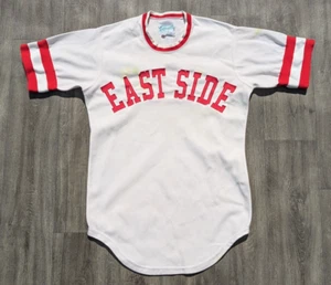 Vintage 1970s Coane East Side Knit Polyester Baseball Jersey T Shirt 38 21x31.5 - Picture 1 of 11