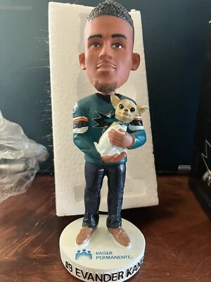 NHL BOBBLEHEAD Evander Kane & Penelope #9 San Jose Sharks  - Image 1 of 4