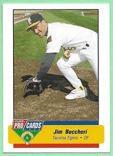 1994 Fleer Pro Cards Baseball Jim Buccheri #3185 Tacoma Tigers
