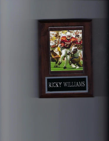 RICKY WILLIAMS PLAQUE FOOTBALL NCAA TEXAS LONGHORNS ROOKIE Cover