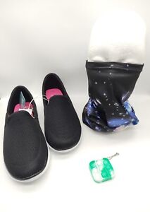 S Sport by Skechers Women's Zerina Sneakers Black 12, Memory Foam + Bonus Items 